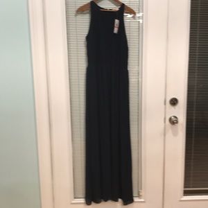 NWT Michael Kors navy blue maxi dress